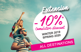 Read more : Last chance: -10% all destinations, for winter 2019 - spring 2020